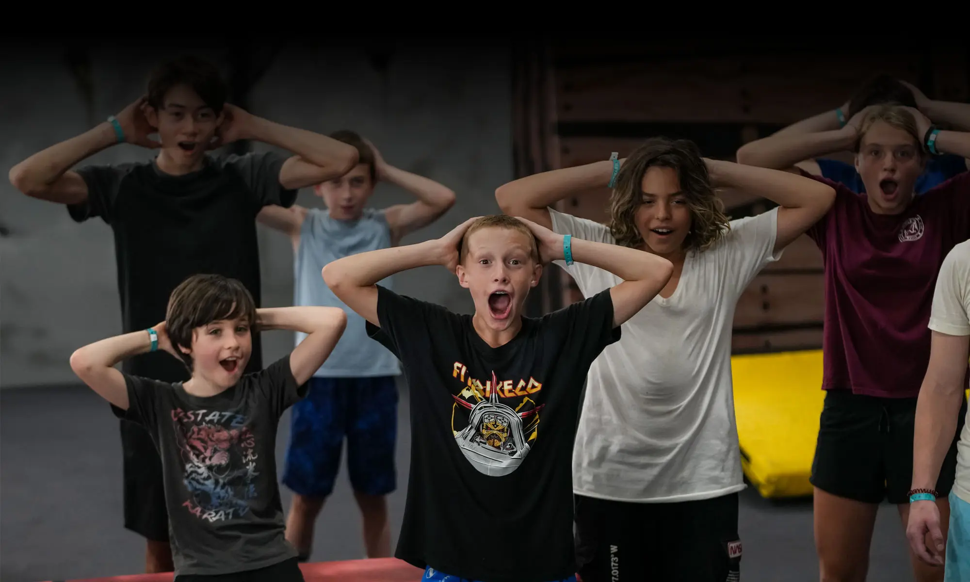 Parkour campers getting stoked!