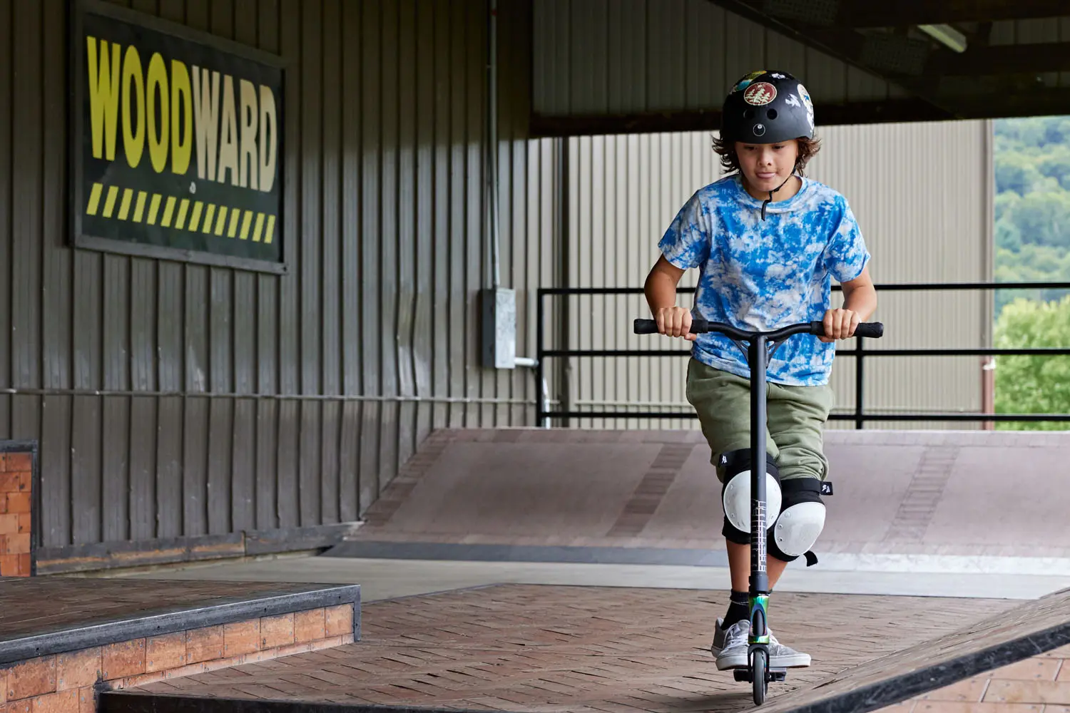 Scooter rider in The Playground