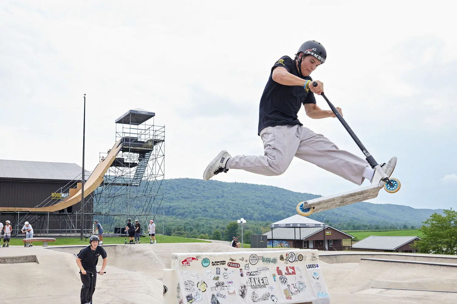Scooter bump to barrier in The Rock